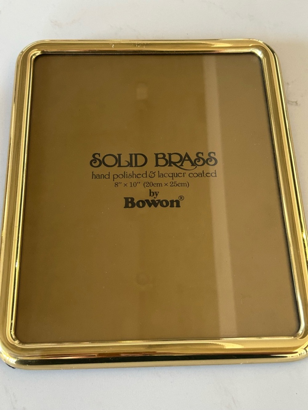 Vintage Bowon Solid Brass 8x10 Photo Frame